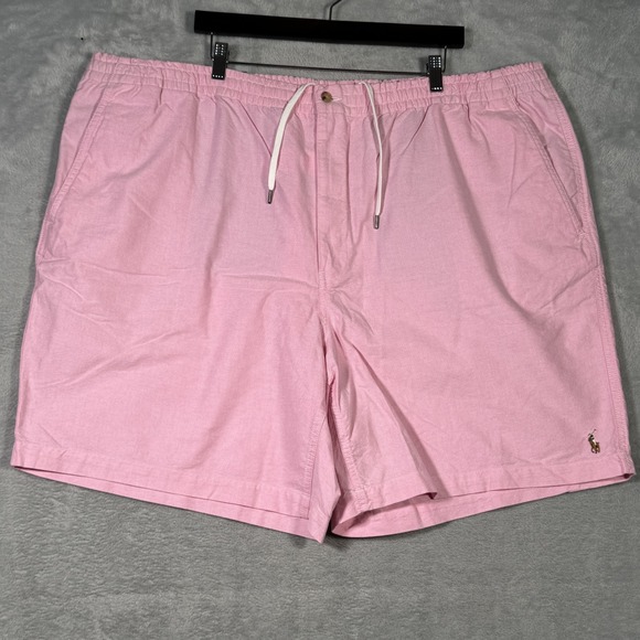 Polo Ralph Lauren Shorts‎ Mens 4XB 4XL Big Pink Drawstring Elastic Waist - Picture 1 of 10